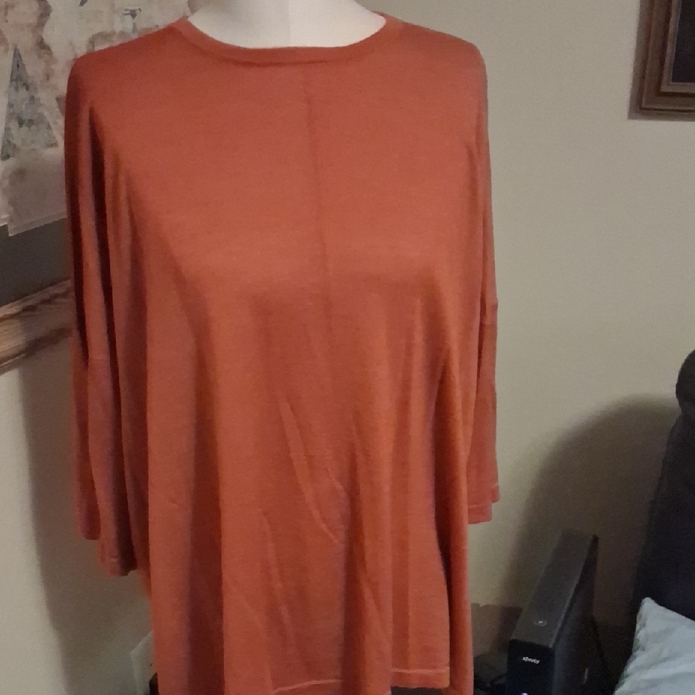 Eskandar Terracotta Tunic Top